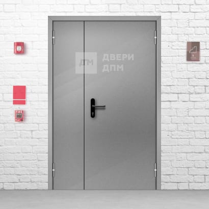 Глухая противопожарная дверь полуторная ДПМ-02 EIS 1300×2100 мм